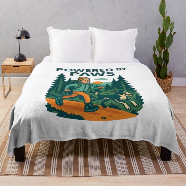 Item preview, Powered by Paws – Funny Hiking Dog Adventure T-Shirt designed and sold by SnB-Design.