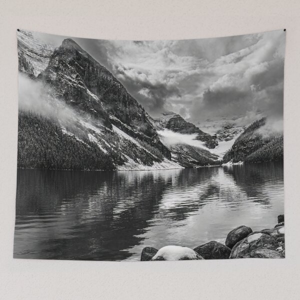 Item preview, Lake Louise, snow, black & white, Canada designed and sold by Steven Weeks.