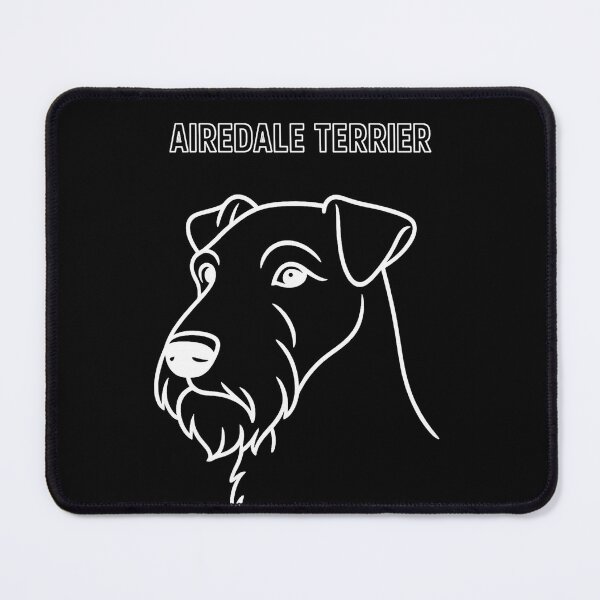 Item preview, Airedale Terrier white designed and sold by Airedaleandwell.