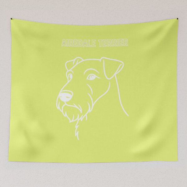 Item preview, Airedale Terrier white designed and sold by Airedaleandwell.