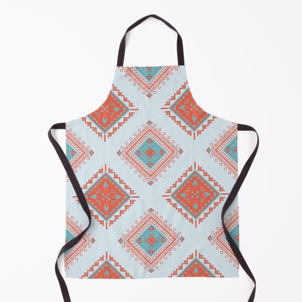 Item preview, Coral and Turquoise Geometric Diamond Pattern - Ethnic Tile Design designed and sold by DesignByNui.