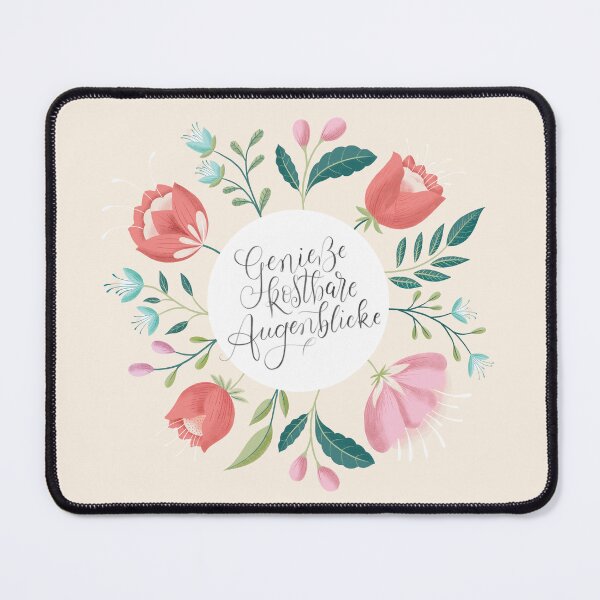 Item preview, Enjoy precious moments. Calligraphy. Quote with flowers. designed and sold by Sandra Brezina.