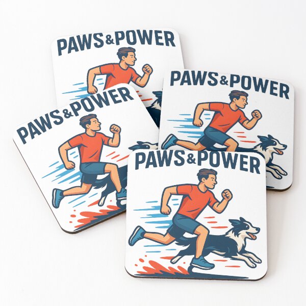Item preview, Paws & Power – Running Man and Dog Fitness T-Shirt designed and sold by SnB-Design.
