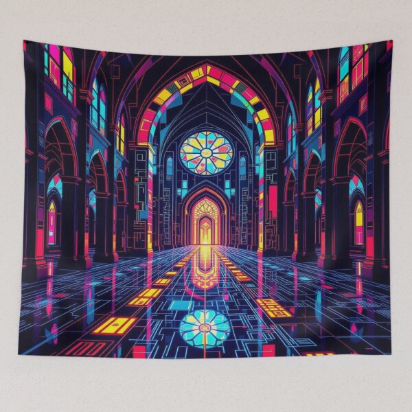 Item preview, Neon Cathedral: Sacred Space meets Color Pulse designed and sold by FotoworldEdel.
