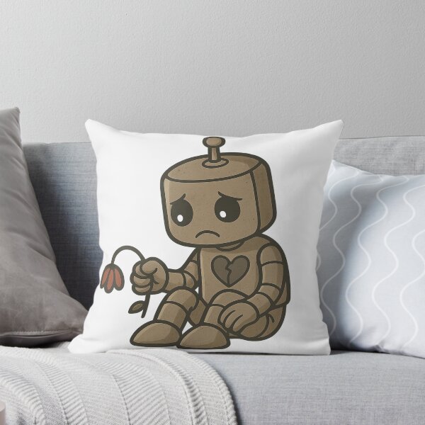 Item preview, Heartbroken Robot with Wilted Flower – Sad Love AI Illustration designed and sold by B-M-Store.