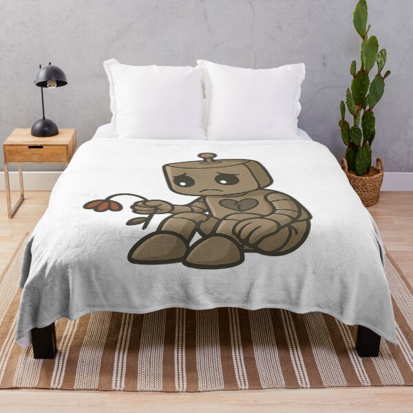 Item preview, Heartbroken Robot with Wilted Flower – Sad Love AI Illustration designed and sold by B-M-Store.