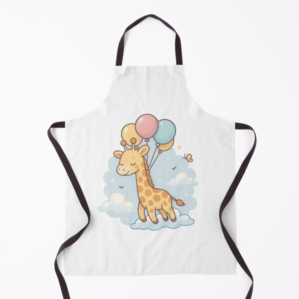 Item preview, Cute Flying Giraffe with Balloons designed and sold by Romeo Fashion.
