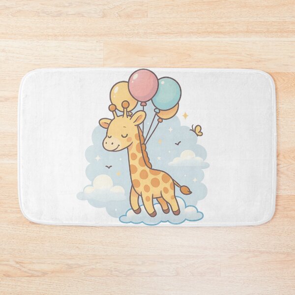 Item preview, Cute Flying Giraffe with Balloons designed and sold by Romeo Fashion.