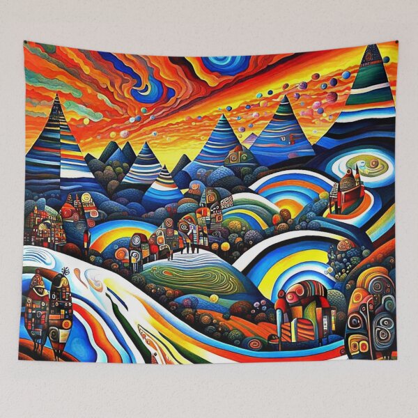 Item preview, Mountain peaks at sunset 2 designed and sold by George Hutton Hunter.