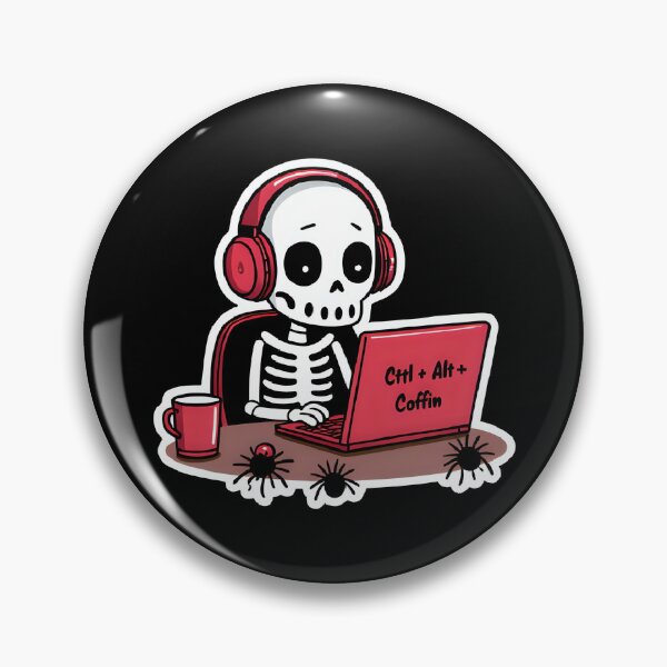 Item preview, Ctrl Alt Coffin – Funny Skeleton Gamer Design designed and sold by Obsi-dian Bones.