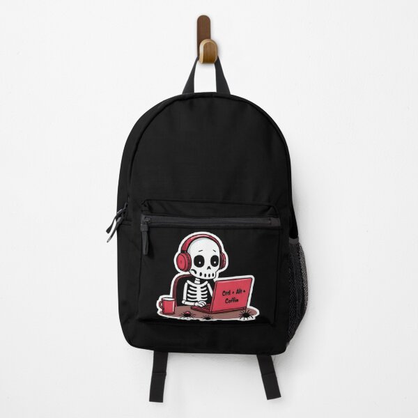 Item preview, Ctrl Alt Coffin – Funny Skeleton Gamer Design designed and sold by Obsi-dian Bones.