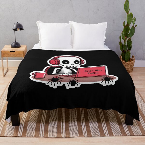 Item preview, Ctrl Alt Coffin – Funny Skeleton Gamer Design designed and sold by Obsi-dian Bones.
