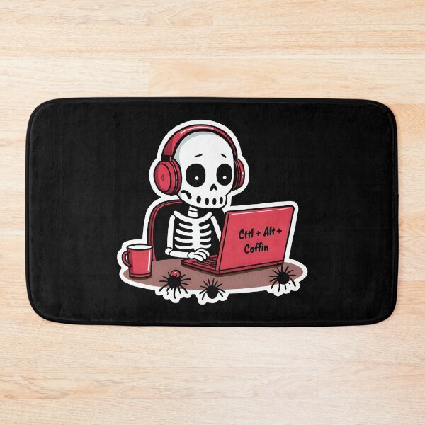 Item preview, Ctrl Alt Coffin – Funny Skeleton Gamer Design designed and sold by Obsi-dian Bones.
