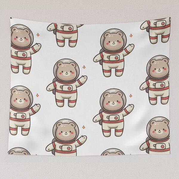 Item preview, Whimsical Space Bear Art designed and sold by bapupa.