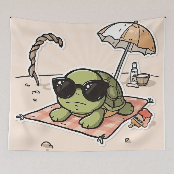 Item preview, Anxious turtle on a sunny day designed and sold by Sartawsky.