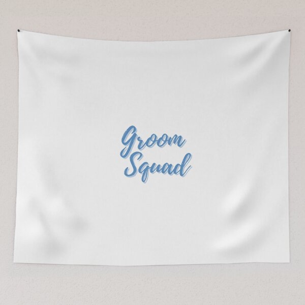 Item preview, Stylish Blue Script Groom Squad designed and sold by DixieGirlStudio.