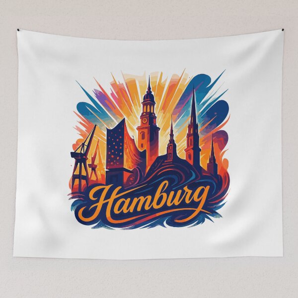 Item preview, Hamburg city silhouette pearl on the water gift designed and sold by Pineapple-Tree.
