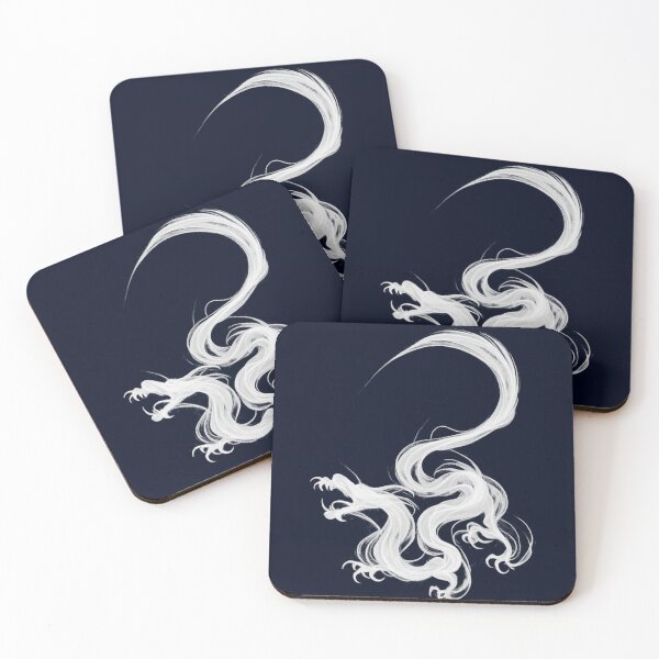 Item preview, White Spirit Dragon – Ethereal Ink Brush Fantasy Creature designed and sold by BloomOfDesign.