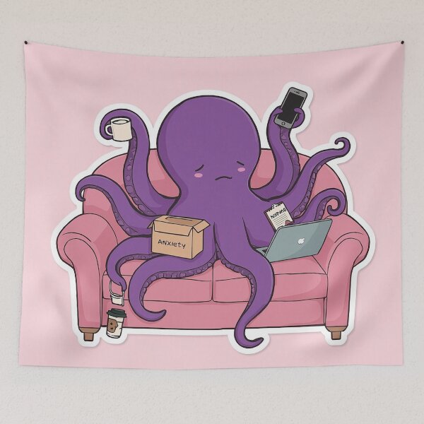 Item preview, Octopus that can't cope with life designed and sold by Sartawsky.