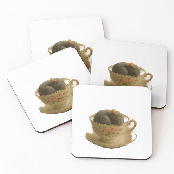 Item preview, Sleeping Rat in a Tea Cup designed and sold by Uglyandcute.