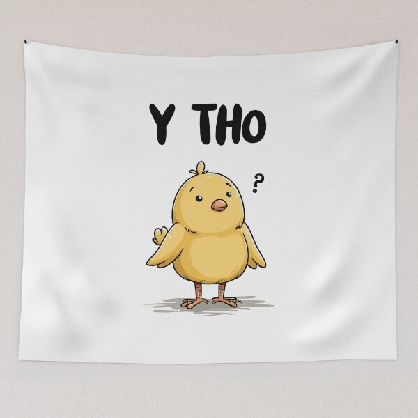 Item preview, Funny meme - Y Tho - Confused Chick Question Mark designed and sold by hamishby.