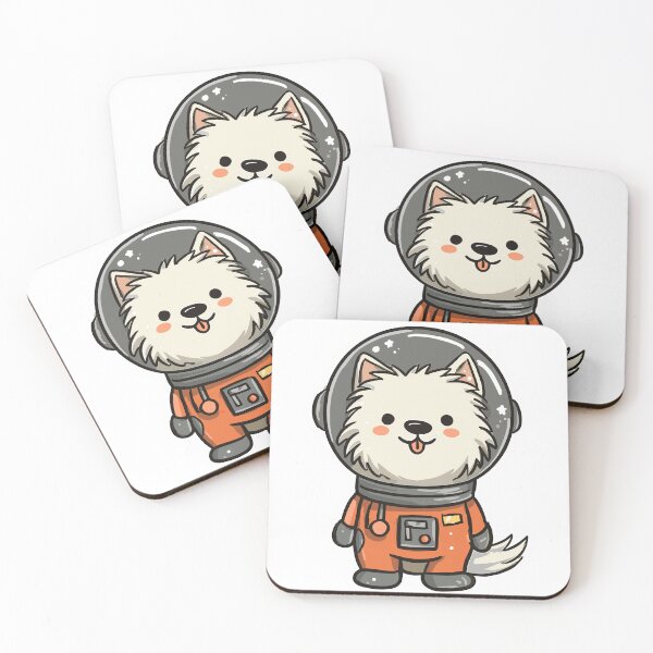 Item preview, Whimsical Space Dog Art designed and sold by bapupa.