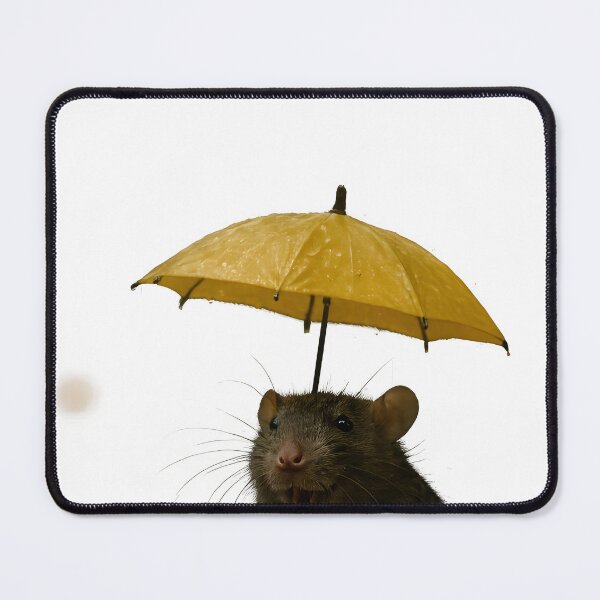 Item preview, Rainy Day Rat with Tiny Umbrella designed and sold by Uglyandcute.