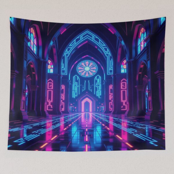Item preview, Neon Cathedral: Sacred Space meets Color Pulse designed and sold by FotoworldEdel.
