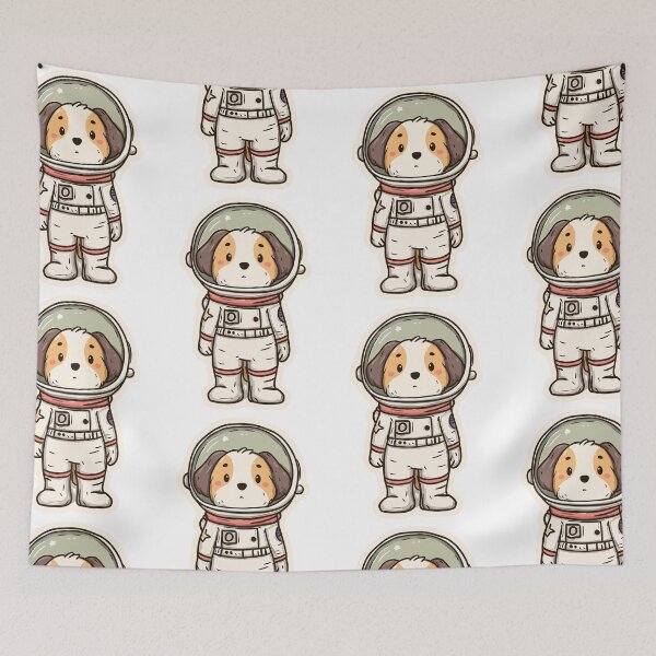Item preview, Cosmic Space Dog Explorer designed and sold by bapupa.