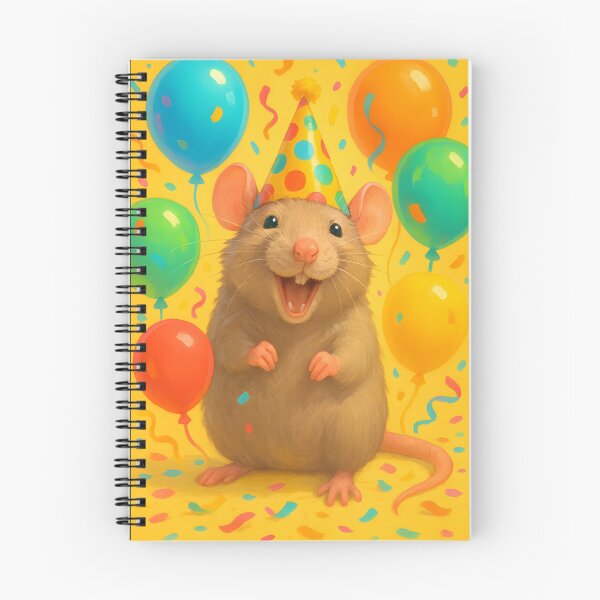 Item preview, Birthday Party Rat with Balloons designed and sold by Uglyandcute.