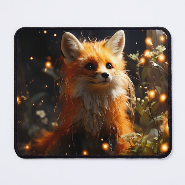 Item preview, Fox Cub in Magical Fire Fly Forest designed and sold by FoxTreeDesign.