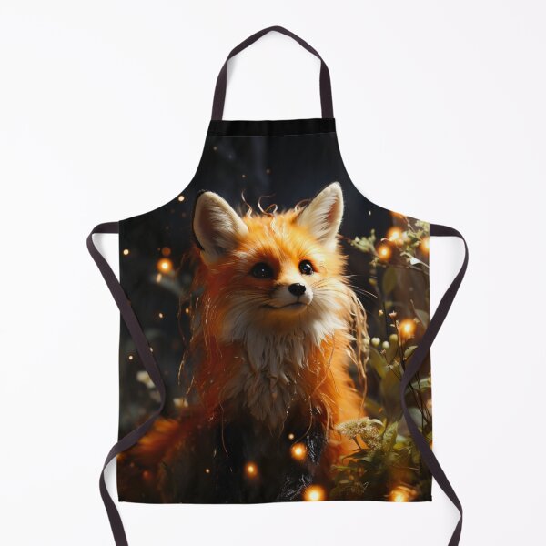Item preview, Fox Cub in Magical Fire Fly Forest designed and sold by FoxTreeDesign.