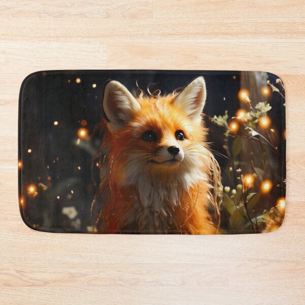 Item preview, Fox Cub in Magical Fire Fly Forest designed and sold by FoxTreeDesign.