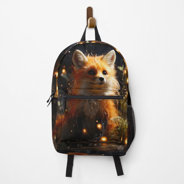 Item preview, Fox Cub in Magical Fire Fly Forest designed and sold by FoxTreeDesign.