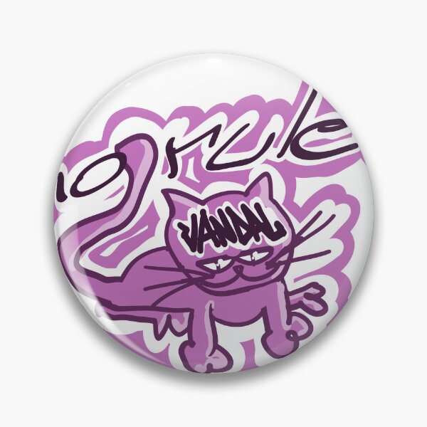 Item preview, Cat with No Rulez purple- Urban Graffiti Sticker | Rebel Sick Stickerz designed and sold by Borislilb Artwear.