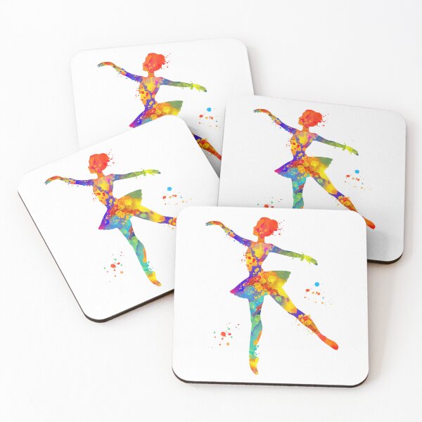 Item preview, Colorful Abstract Watercolor Ballerina Girl Silhouette Design designed and sold by MindWind.