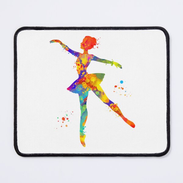 Item preview, Colorful Abstract Watercolor Ballerina Girl Silhouette Design designed and sold by MindWind.