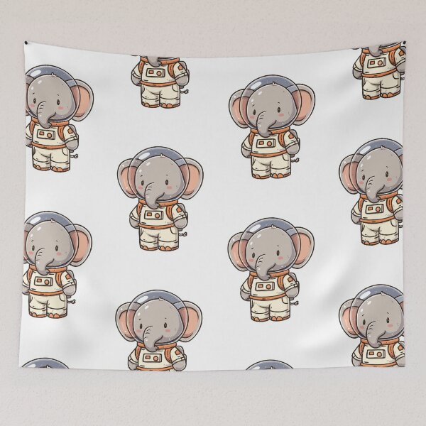 Item preview, Whimsical Space Elephant Art designed and sold by bapupa.