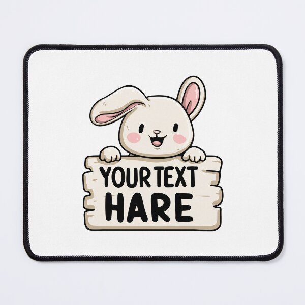 Item preview, Your Text Hare - Customizable Bunny Sign designed and sold by hamishby.