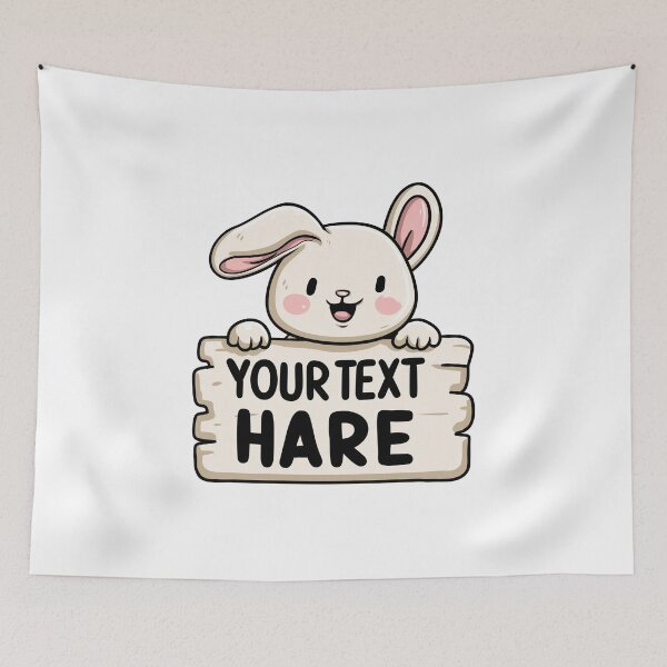Item preview, Your Text Hare - Customizable Bunny Sign designed and sold by hamishby.