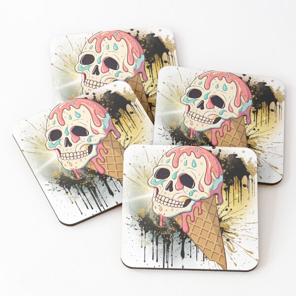 Item preview, Sweet Skull Melt: Ghoulish Ice Cream Cone designed and sold by ChenEngEng.