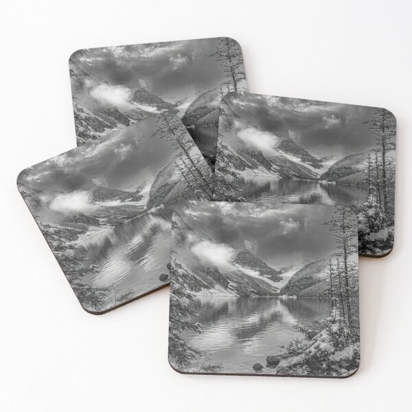 Item preview, Lake Louise, snow, black & white, Canada designed and sold by Steven Weeks.