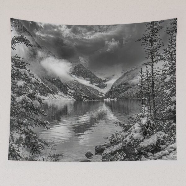Item preview, Lake Louise, snow, black & white, Canada designed and sold by Steven Weeks.