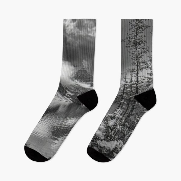 Item preview, Lake Louise, snow, black & white, Canada designed and sold by Steven Weeks.