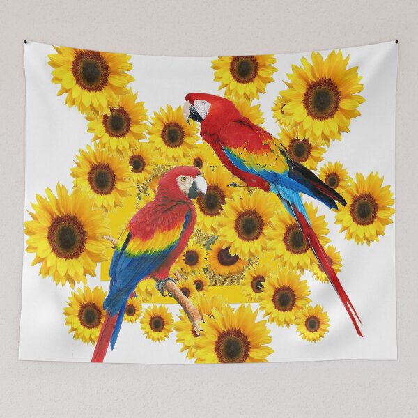 Item preview, MACAWS LOVE SUNFLOWERS designed and sold by sharlesart.