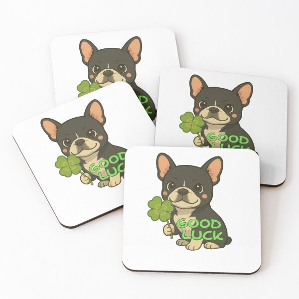 Item preview, Dog x Clover French Bulldog Good Luck designed and sold by CloverVillage.