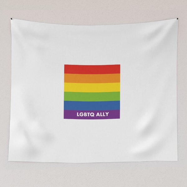Item preview, Pride Allyship LGBTQ Ally Rainbow Flag designed and sold by Inspirationmotivation.