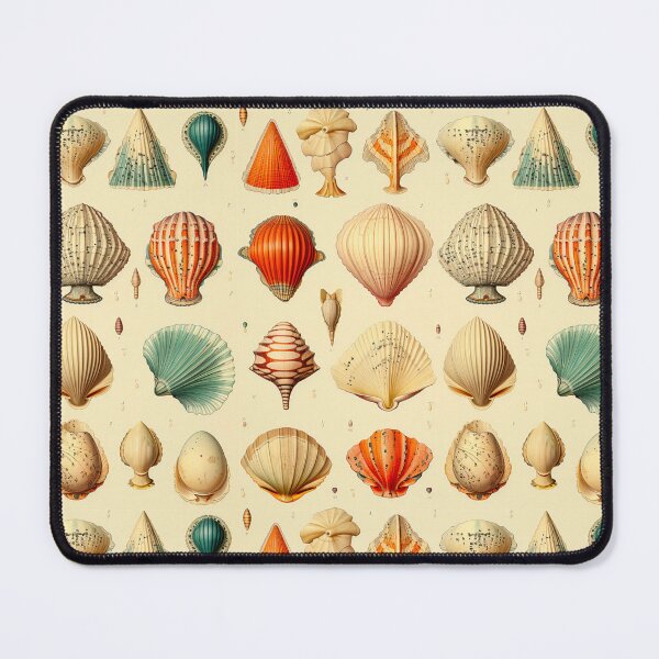 Item preview, Impresión de ilustración vintage de concha marina de coral y turquesa designed and sold by FoxTreeDesign.