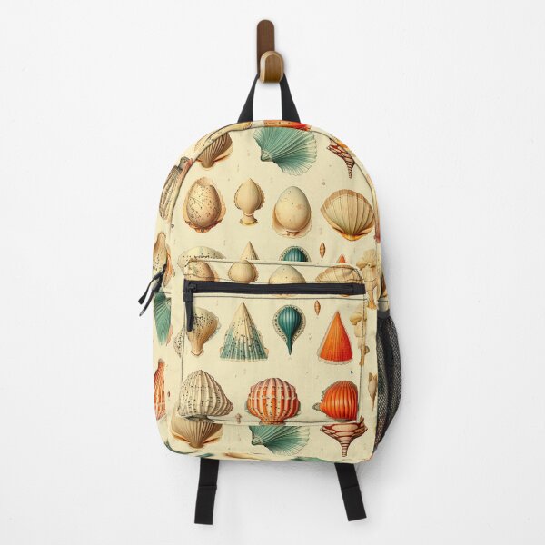 Item preview, Vintage Coral and Turquoise Sea Shell Illustration Print designed and sold by FoxTreeDesign.