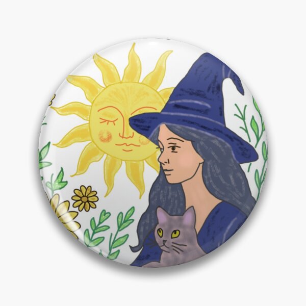 Item preview, Wheel of the Year: Litha with Witch and Cat designed and sold by KikiWitch123.